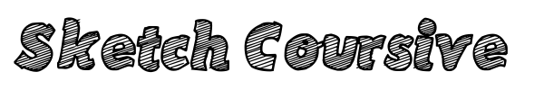 Sketch Coursive font preview